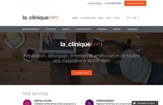 La clinique Wordpress