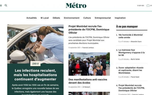 Conception et design Wordpress WooCommerce - La Fabrique de Blogs Montréal jmetro front page scaled